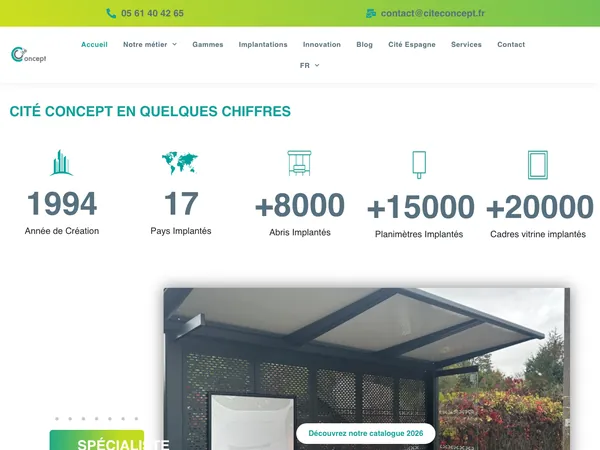 Page d'accueil de Cité Concept