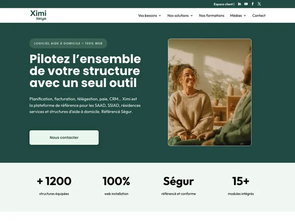 Page d'accueil de Ximi