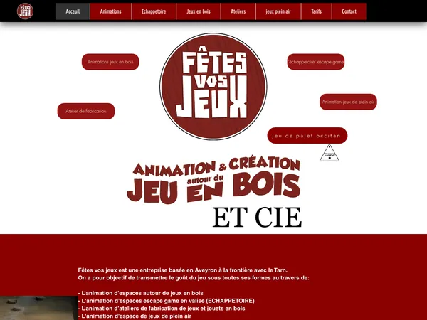 Page d'accueil de Fêtes vos jeux