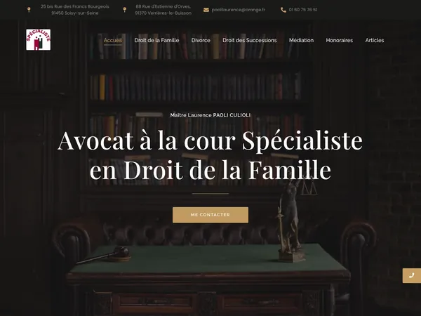 Page d'accueil de Cabinet d'avocat PAOLI CULIOLI
