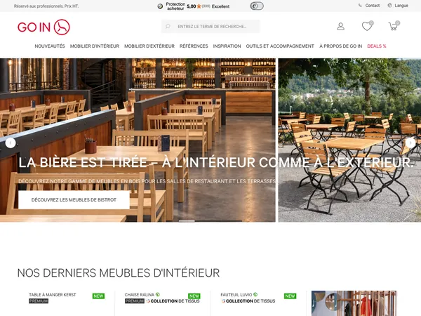 Page d'accueil de Go In