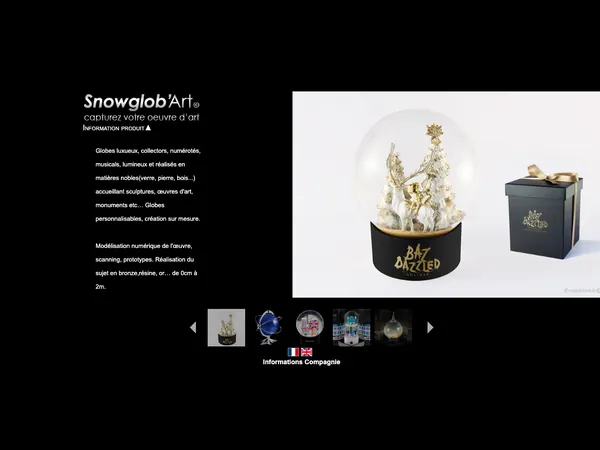 Page d'accueil de Snow Glob'Art