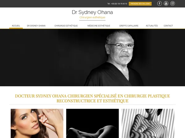 Page d'accueil de Docteur Sydney Ohana chirurgien esthétique
