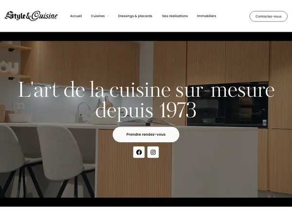 Page d'accueil de Style & Cuisine