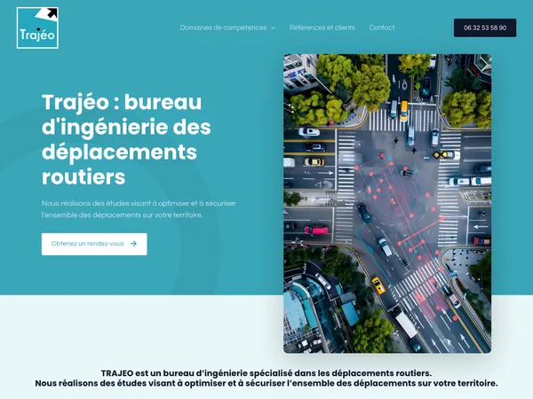 Page d'accueil de Trajéo