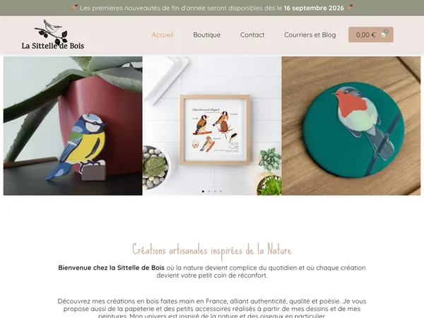 Page d'accueil de La Sittelle de Bois