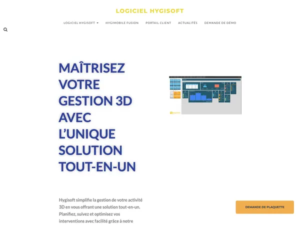 Page d'accueil de Hygisoft