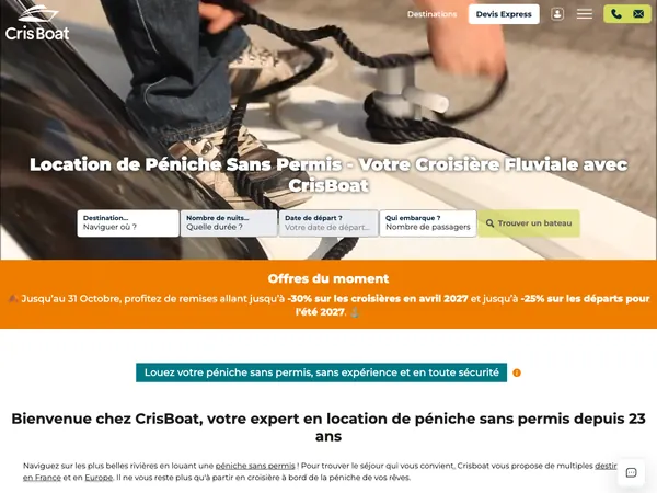 Page d'accueil de Cris Boat France