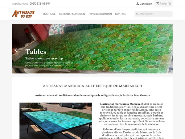 Page d'accueil de Artisanat du Sud