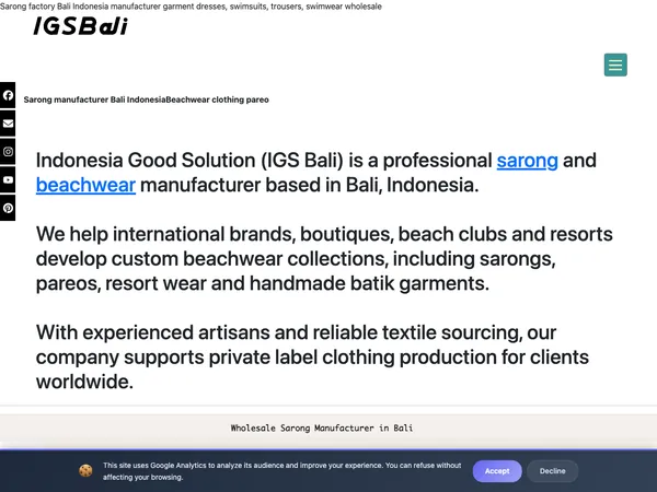 Page d'accueil de Indonesia good solution