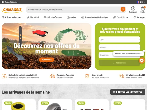 Page d'accueil de Camagris