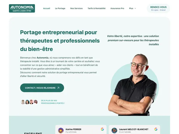 Page d'accueil de AUTONOMIA Santé Bien-être