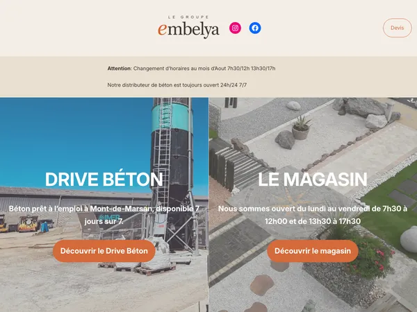 Page d'accueil de Embelya