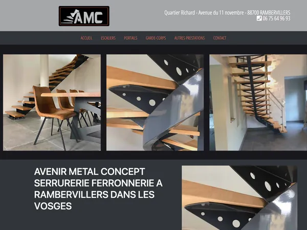 Page d'accueil de Avenir Métal Concept