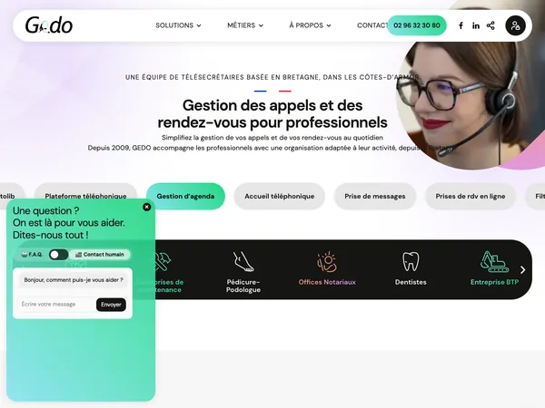 Page d'accueil de Gedo