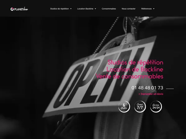 Page d'accueil de Planet Live