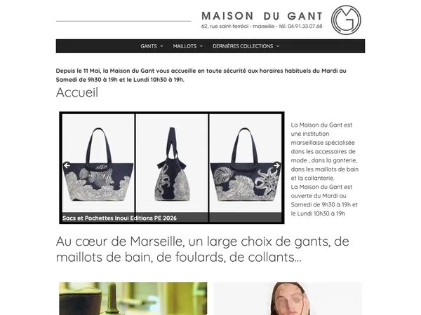 Page d'accueil de Maison du Gant