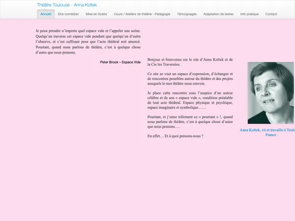 Page d'accueil de Cours de théâtre Toulouse