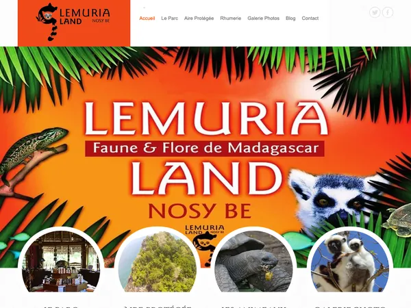 Page d'accueil de Lemuria Land