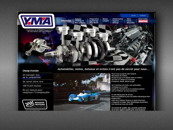 Page d'accueil de YMA Beauzon Moteurs