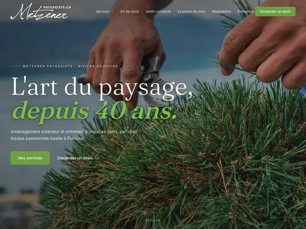 Page d'accueil de Metzener Paysagiste