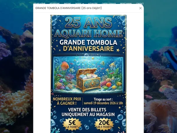 Page d'accueil de Aquari home