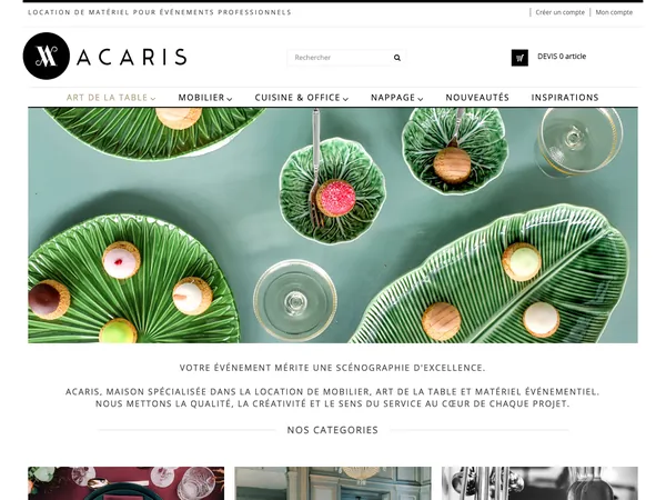 Page d'accueil de Acaris